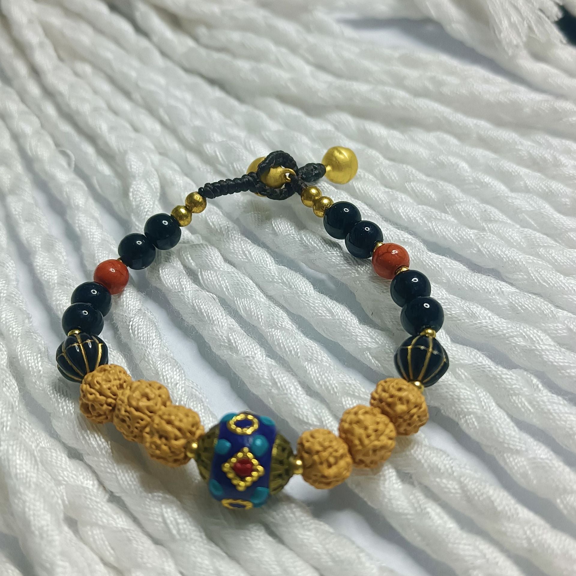 Wholesale Ethnic Style Natural Stone Vintage Handwoven Bracelet