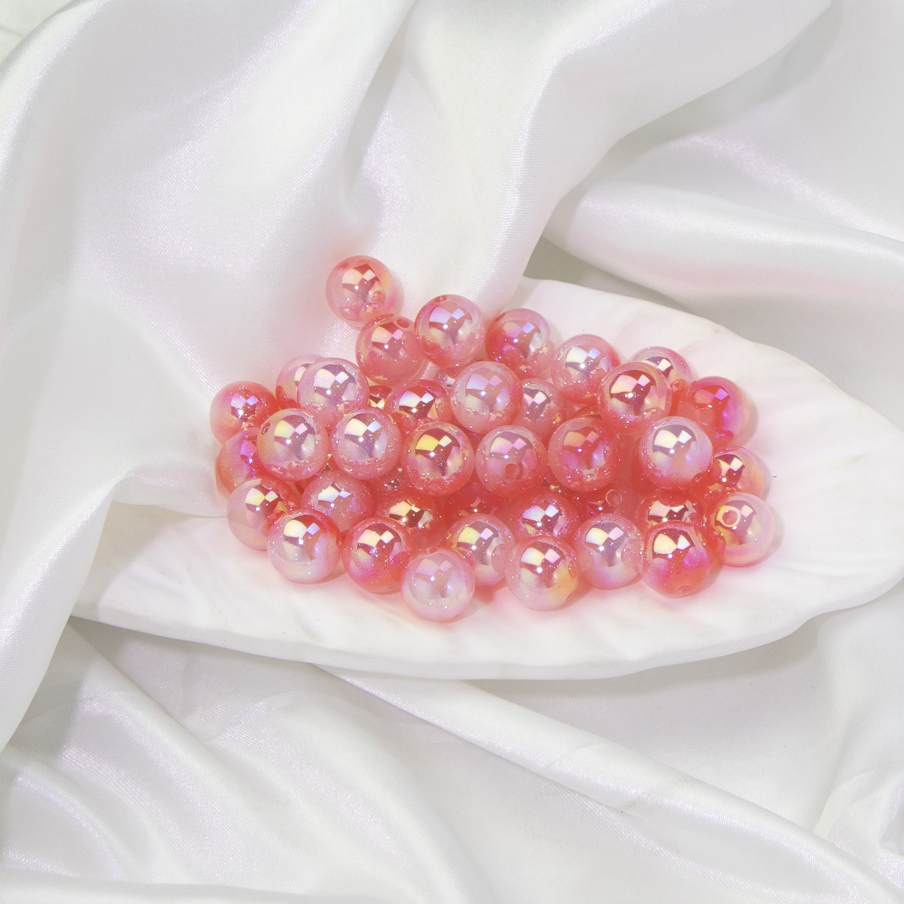 Wholesale 20pcs Starry Sky Two-color Gilded Round Beads