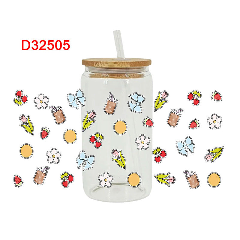 Wholesale Colorful Picnic  16oz Cup UV DTF Wraps