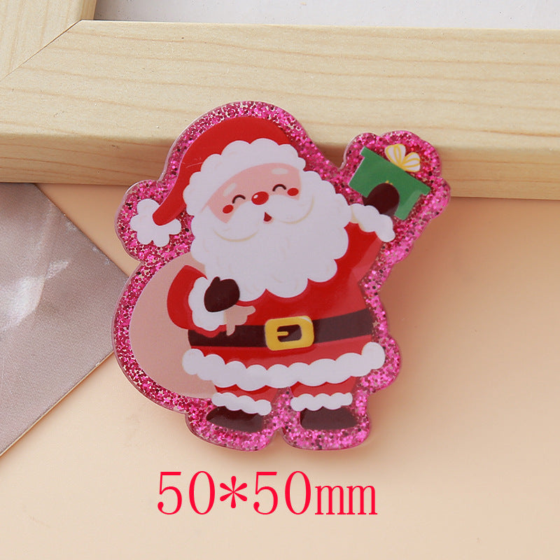 Wholesale 10pcs Glitter and Sparkle Christmas DIY Acrylic Patch
