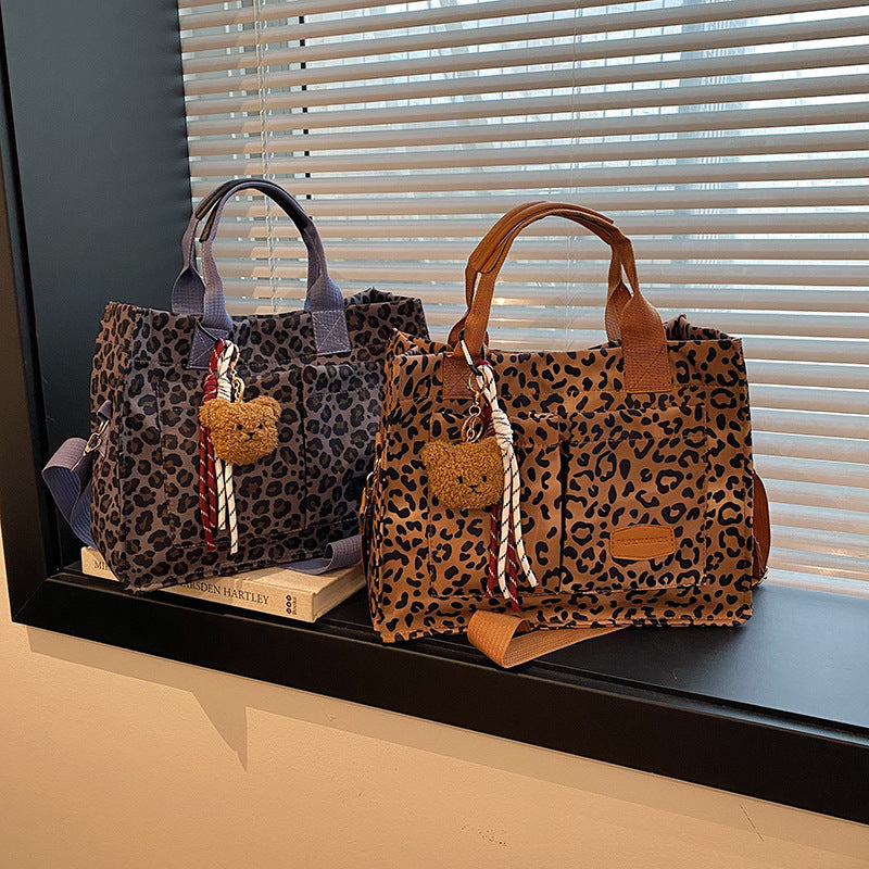 Wholesale Large capacity leopard print shoulder bag