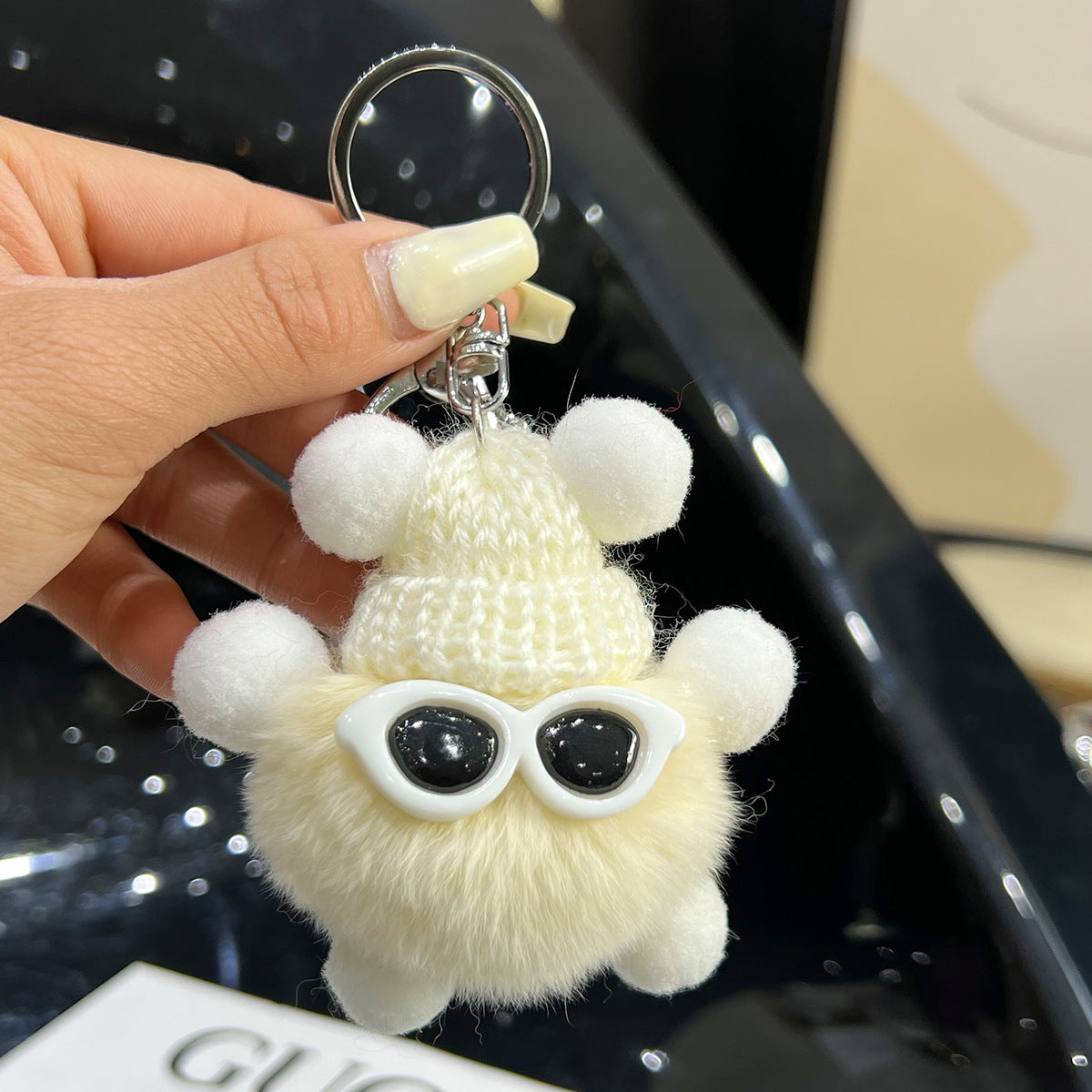 Wholesale Cute Cartoon Plush Ball Keychains