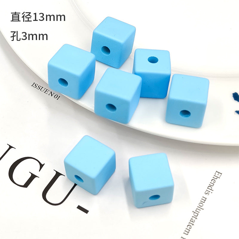 Wholesale 100PCS/Pack Square Block 13mmDIY Acrylic Beads