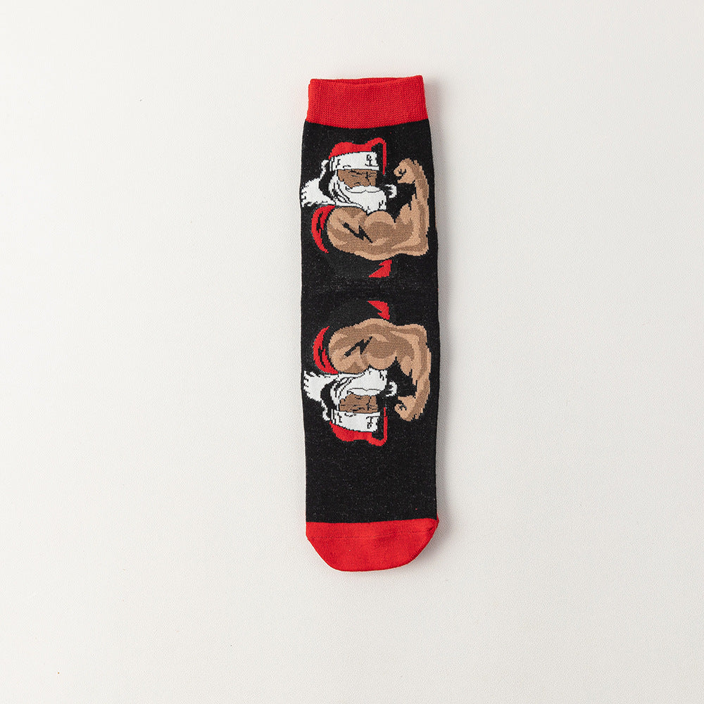 Wholesale 10pcs Cartoon Christmas Funny Mid Tube Cotton Socks