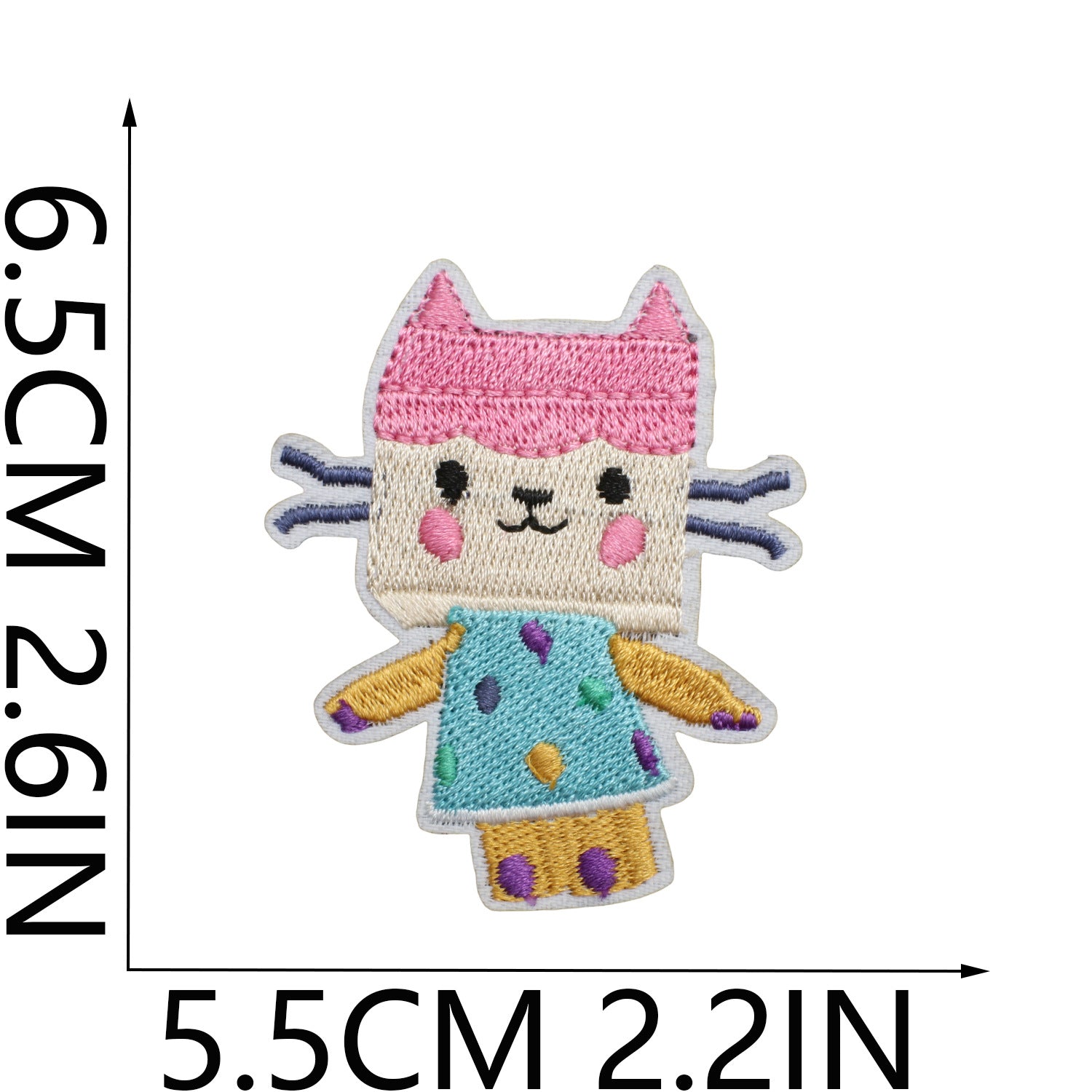 Wholesale Cute Cartoon Cat Embroidery Patch Polyester Thread Sew On Clothing Decoration Fashion Accessory For Girls Resale
