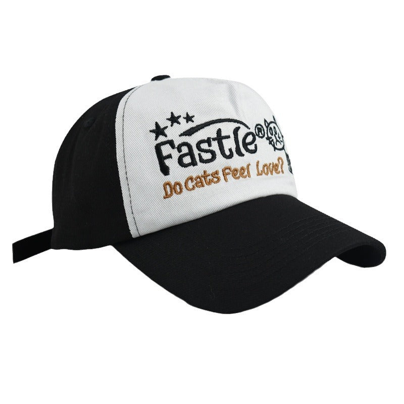 Wholesale Soft Top Cat Letter Embroidered Cotton Baseball Hat