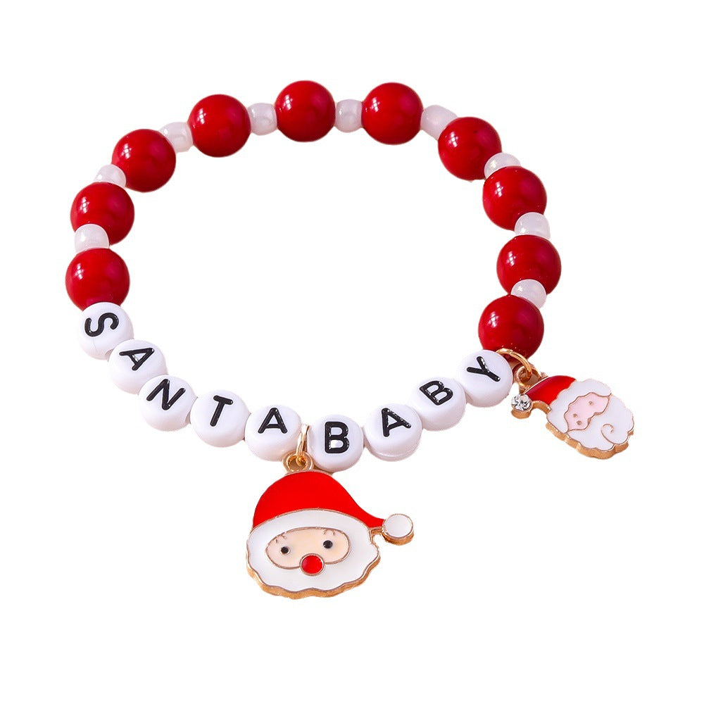 Wholesale Christmas Santa Claus Elk Beaded Bracelet