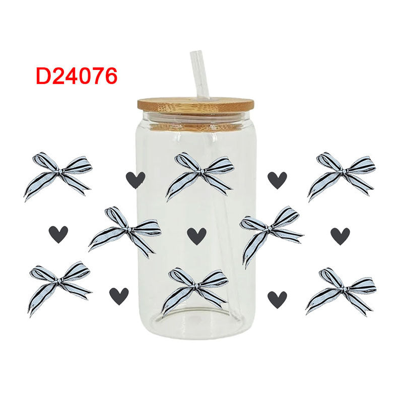 Wholesale Cute little bow 16oz Cup UV DTF Wraps