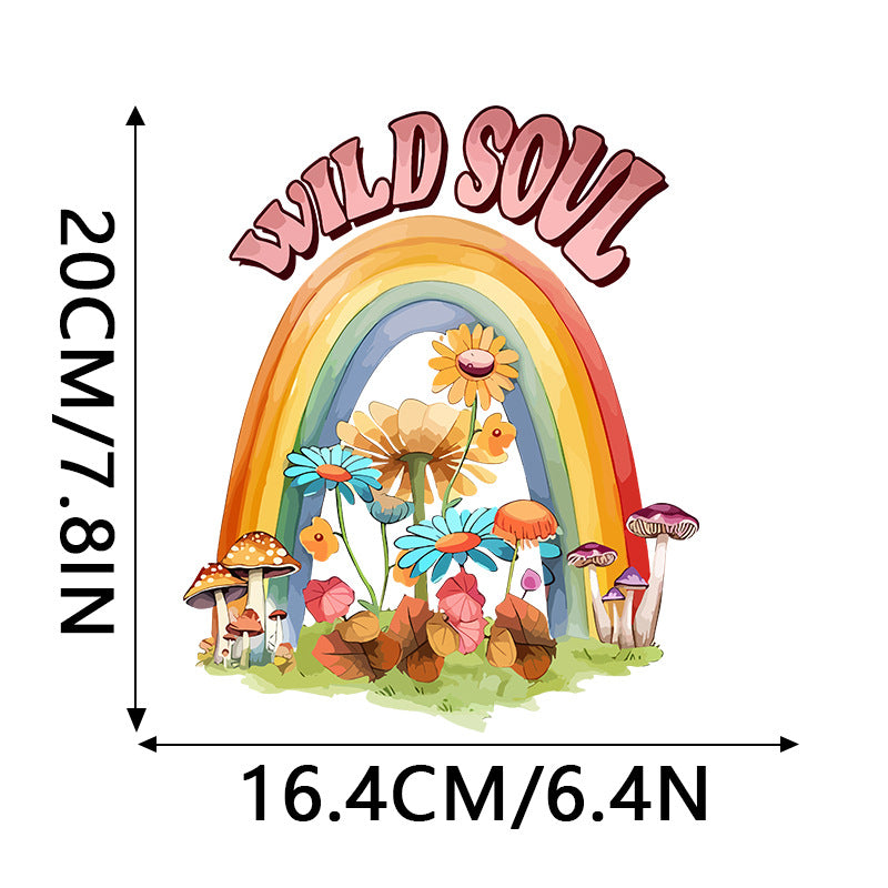 Wholesale 10pcs Colorful Flower Cartoon Mushroom UV DTF Ready to Press Transfers Wraps