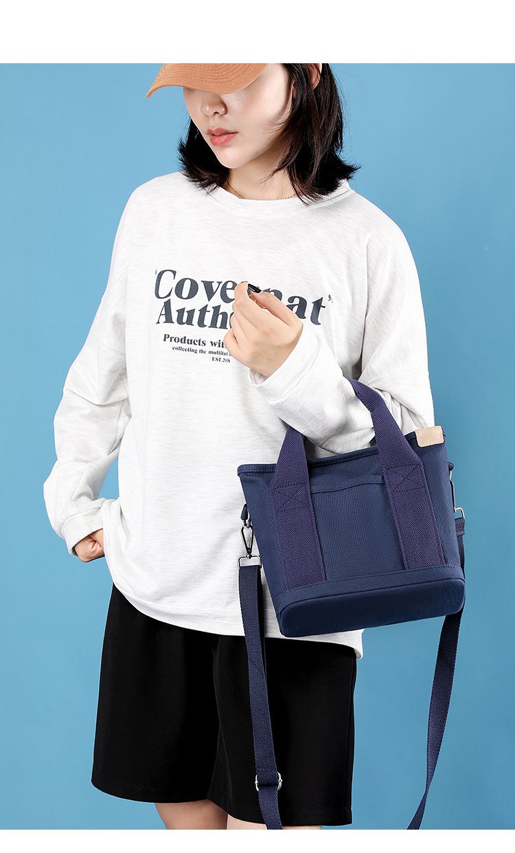 Wholesale Versatile Simple Canvas Bag Lunch Large Capacity Shoulder Bags