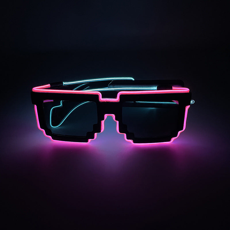 Wholesale LED wireless cool shiny mosaic luminous disco luminous sunglasses