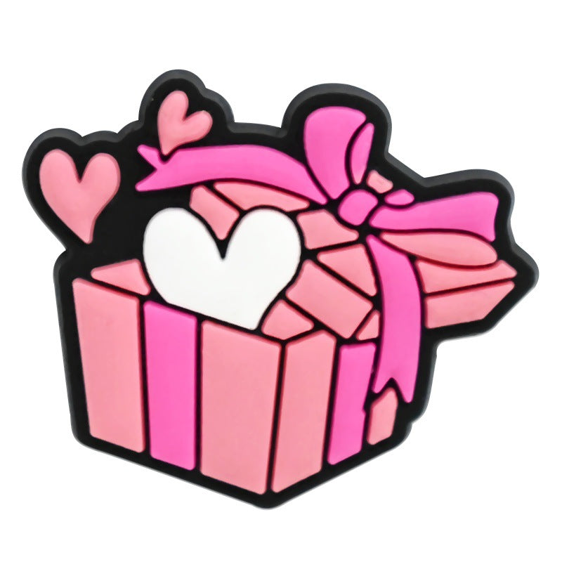 Wholesale Random 100pcs Valentine' s Day Series Wedding Dessert Cartoon Croc Charms