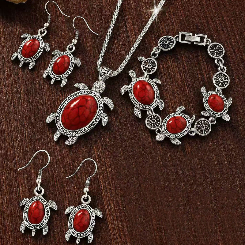 Wholesale Turquoise Bohemian Vintage Turquoise Jewelry Set