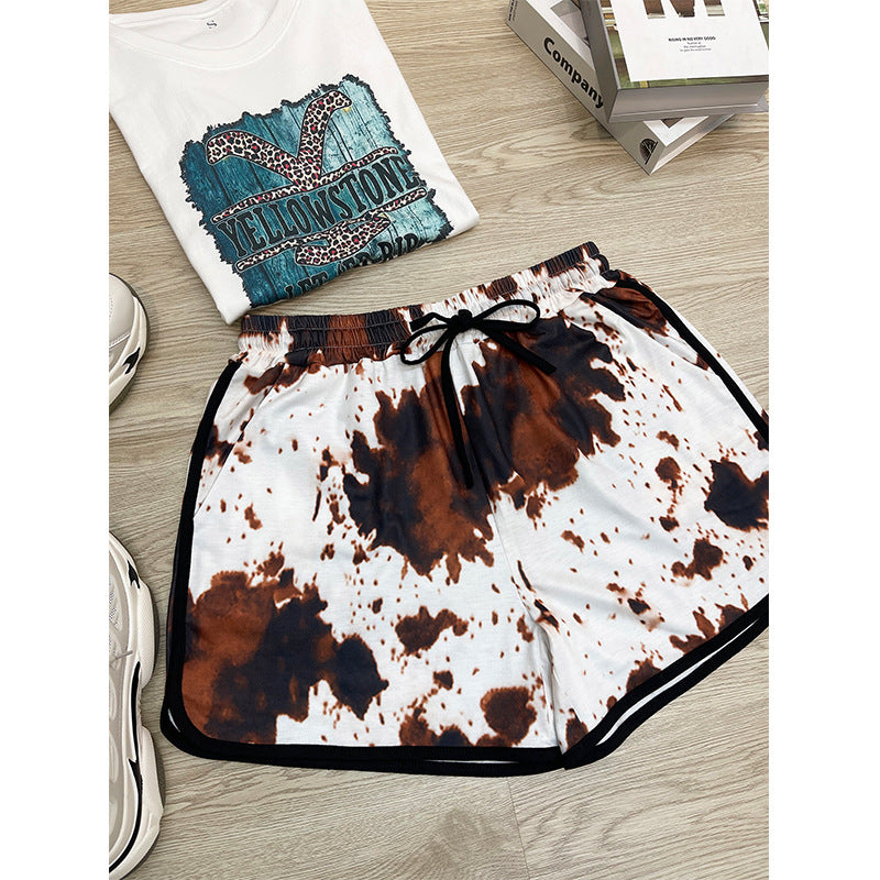 Wholesale Summer Drawstring Contrast Color Sports Casual Three-Point Shorts