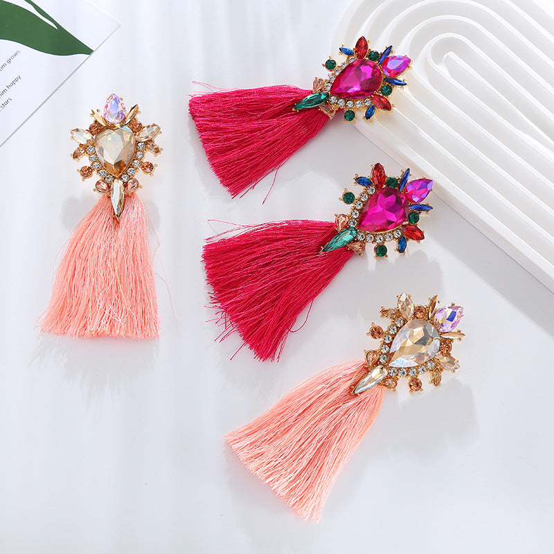 Wholesale Boho Style Long Tassel Earrings