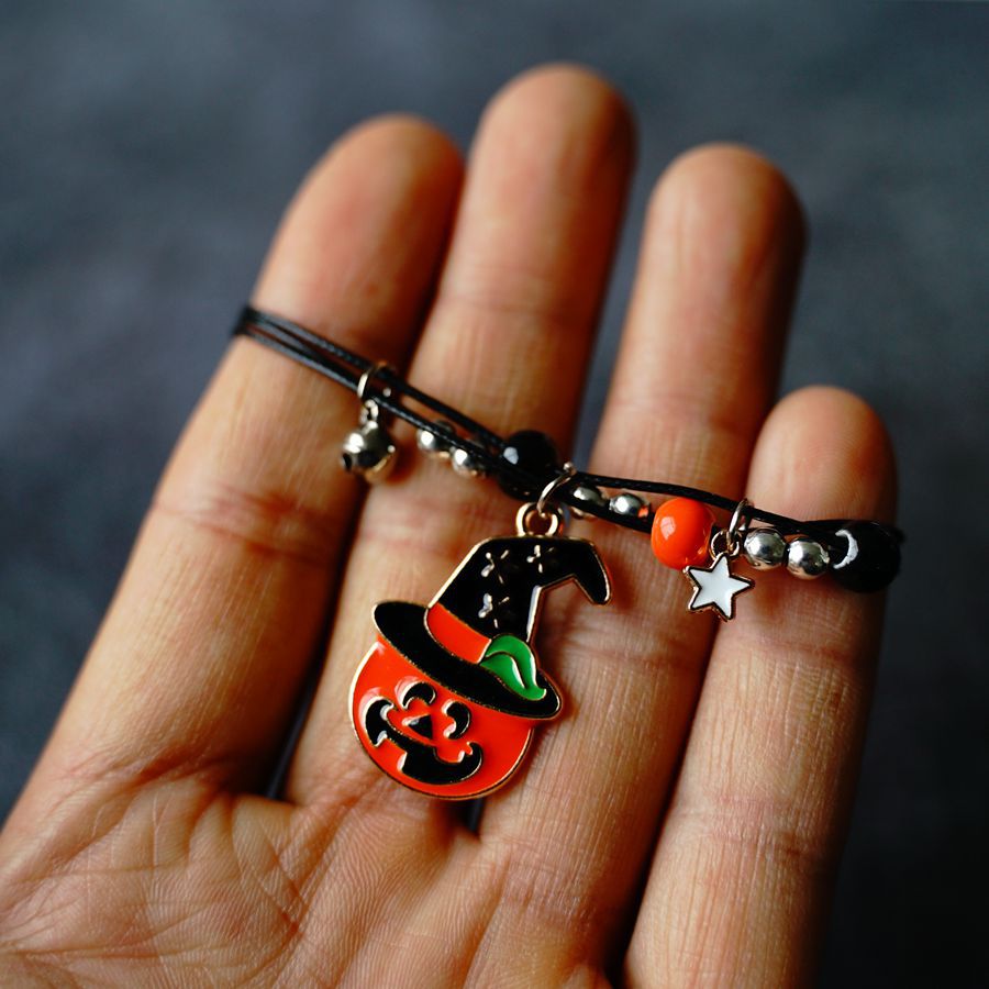 Wholesale Halloween Pumpkin Ghost Festival Orange Bracelet
