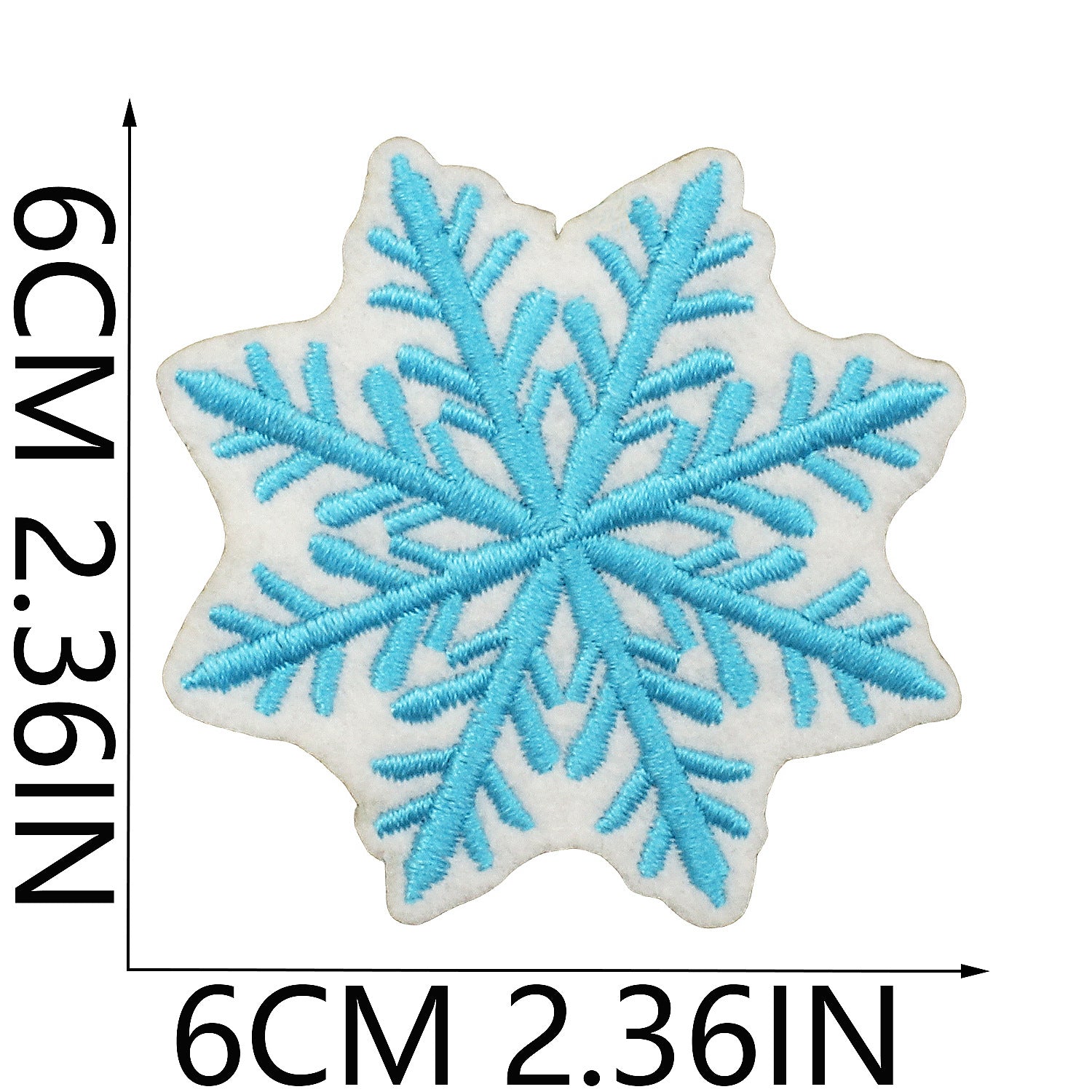Wholesale Blue and white Christmas embroidered DIY Patches