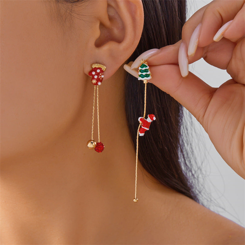 Wholesale Christmas long tassel earrings