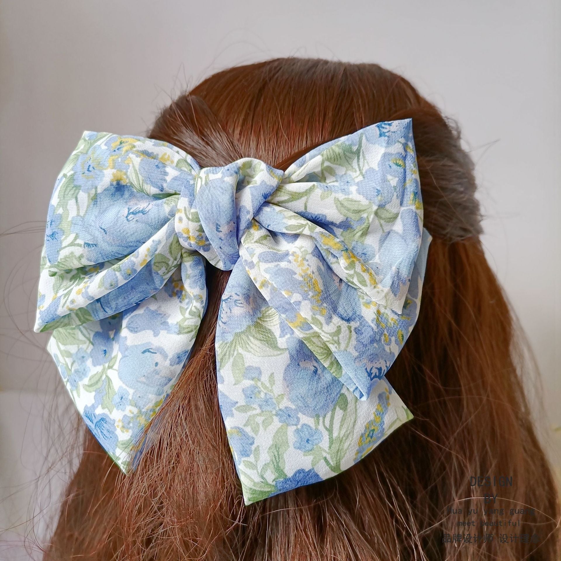 Wholesale Large Bow Chiffon Floral Head Clip