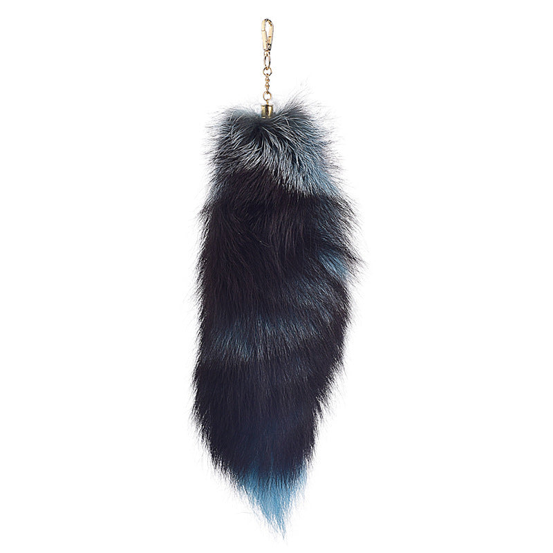 Wholesale of Oversized Fox Hair Pendant Keychains