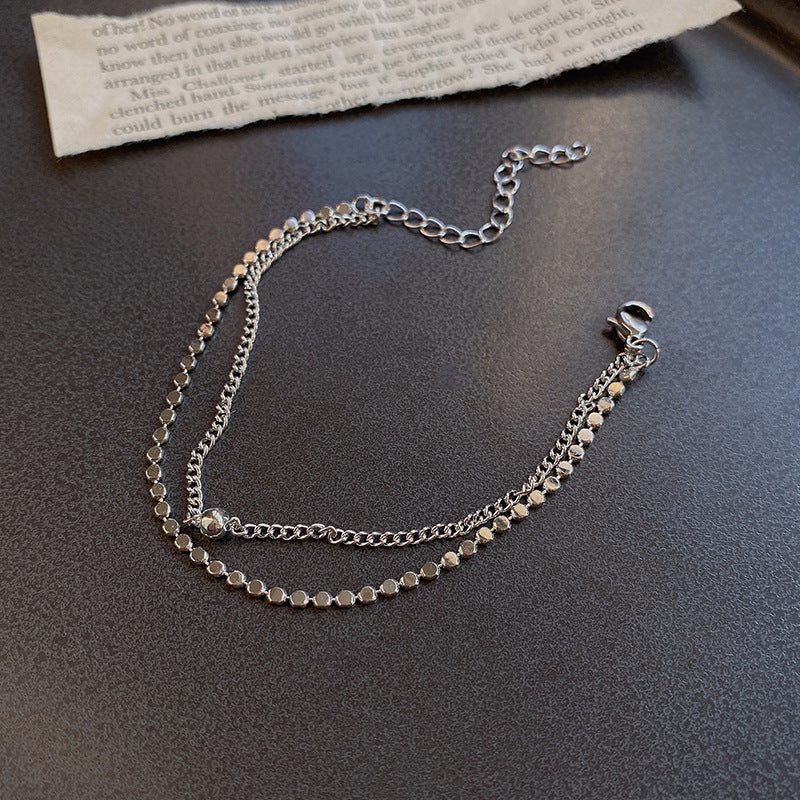 Wholesale Vintage Pearl Niche Advanced Titanium Steel Bracelet For Women