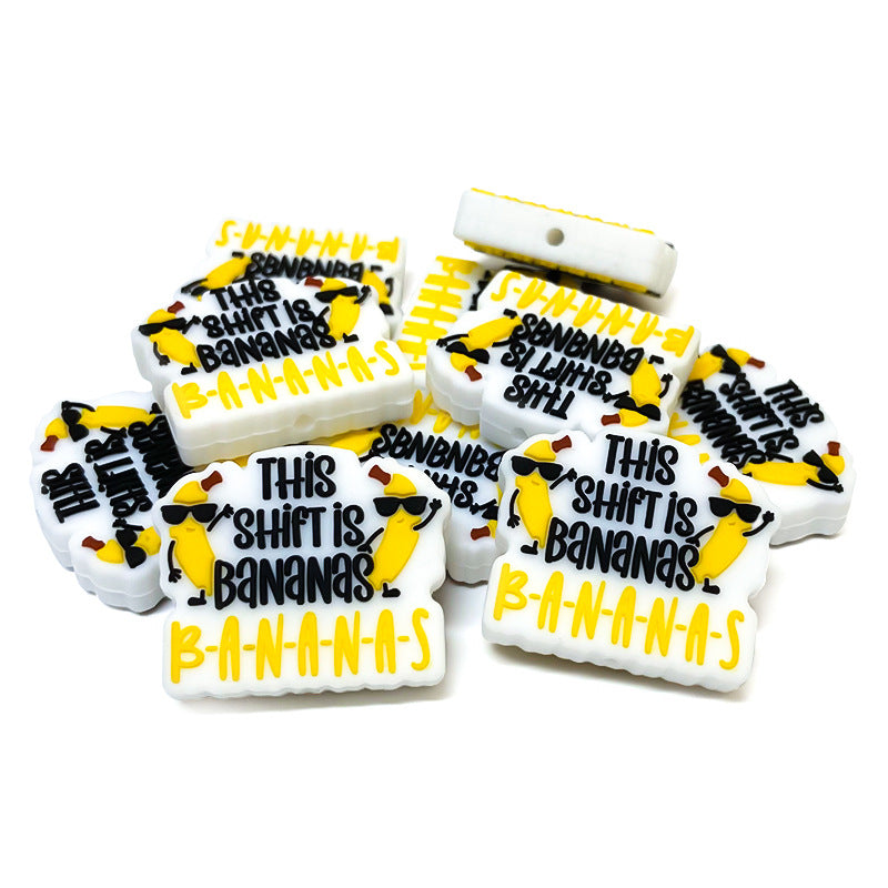 Wholesale 10pcs Cool Banana Silicone Beads