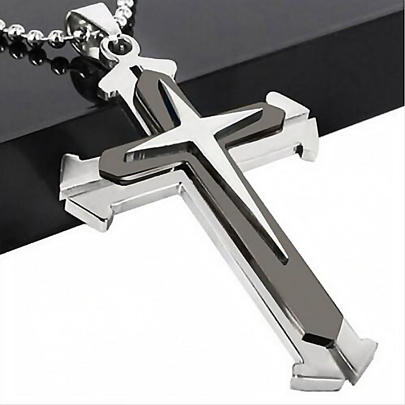 Wholesale Men's Metal Pendant Cross Necklace