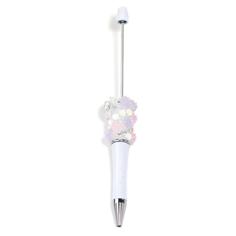 Wholesale 5pcs Heavy Industries DIY Mermaid Beads Rose Piercing Beads Love Bow Spinning Beads Ballpoint Pen