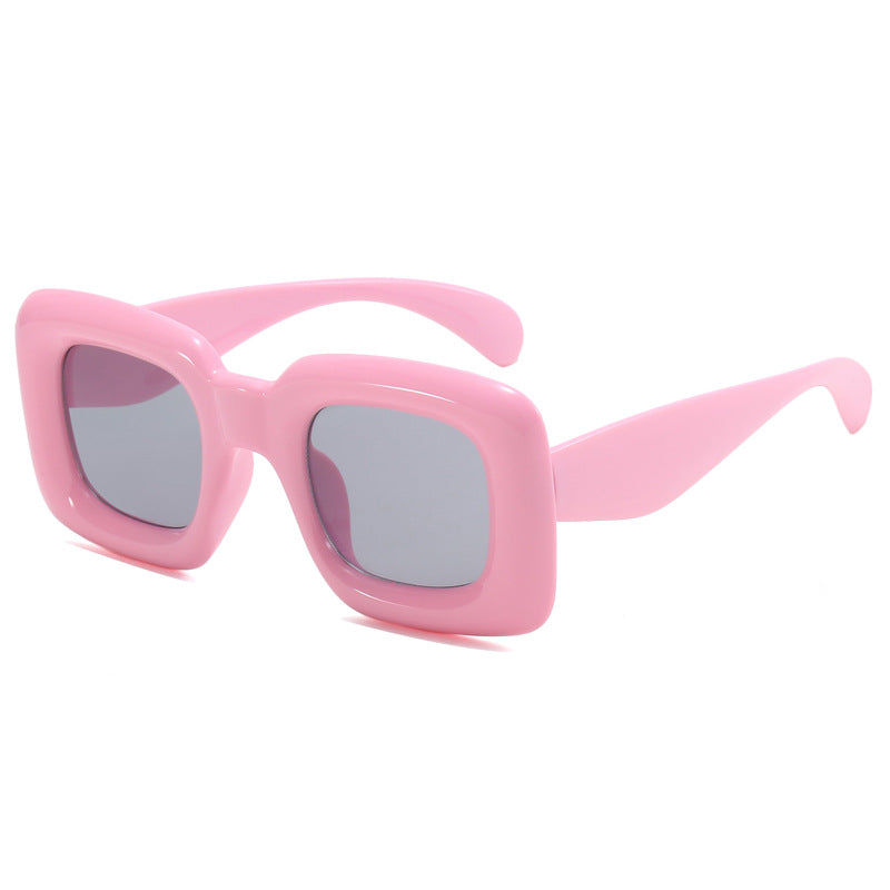 Wholesale Candy Color Children's Inflated Square Funny Sunglasses