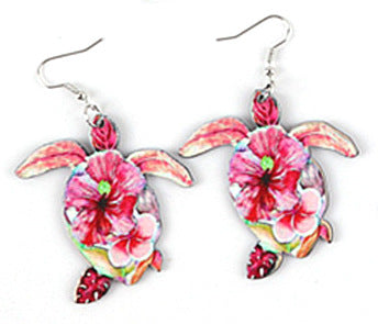 Wholesale Boho Turtle Turtle Acrylic Print Pattern Earrings