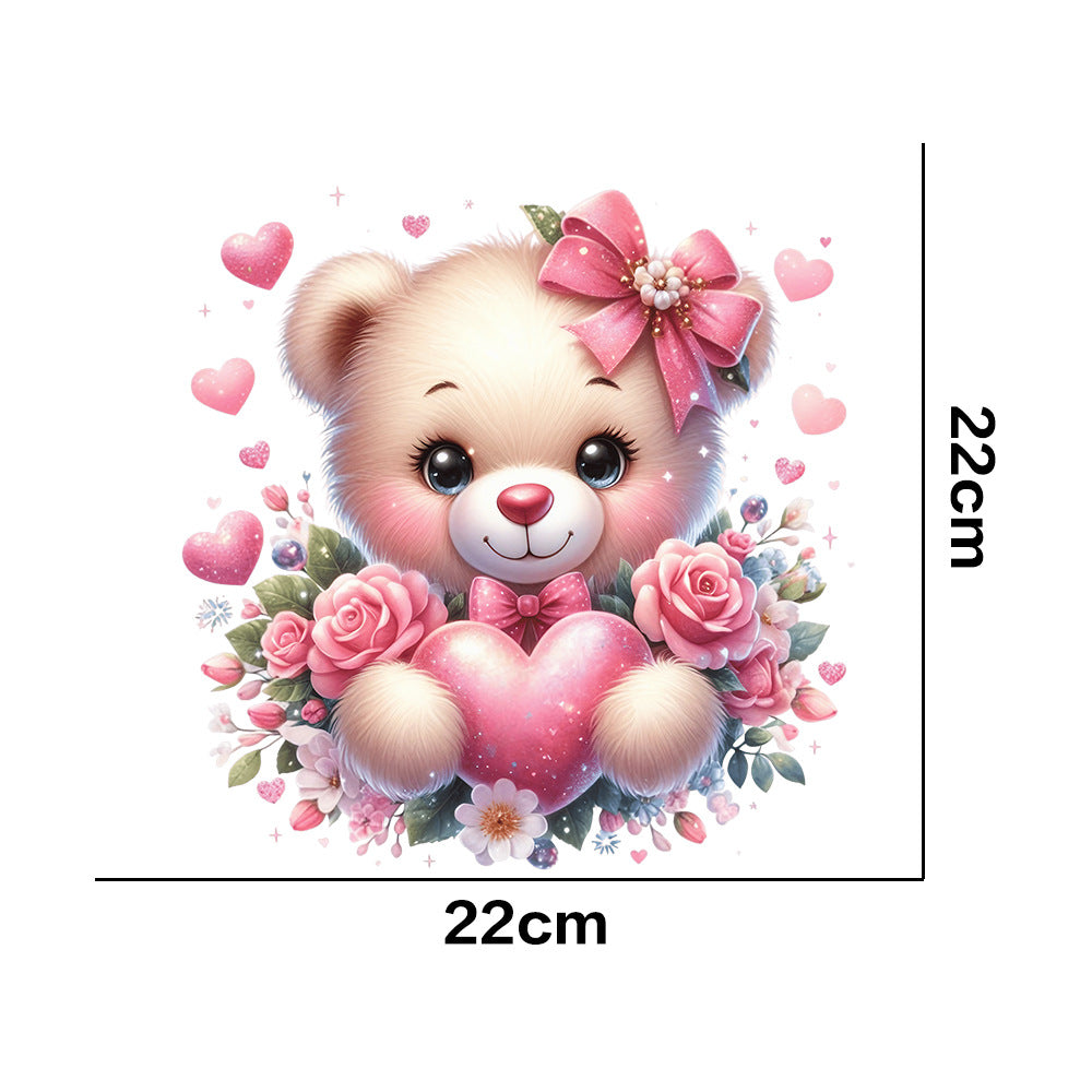 Wholesale 10pcs Valentine's Day Love Cute Bear UV DTF Ready to Press Transfers Wraps