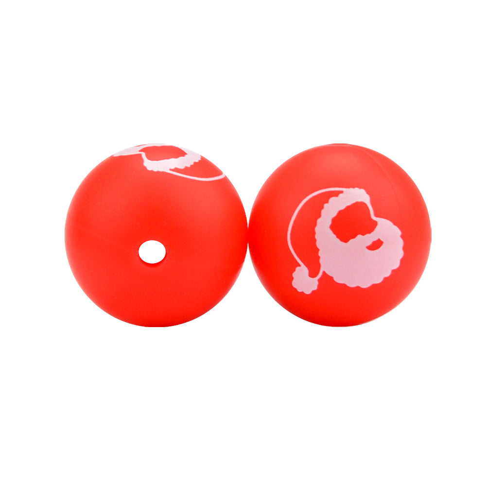 Wholesale 100PCS Silicone Christmas Theme Beads