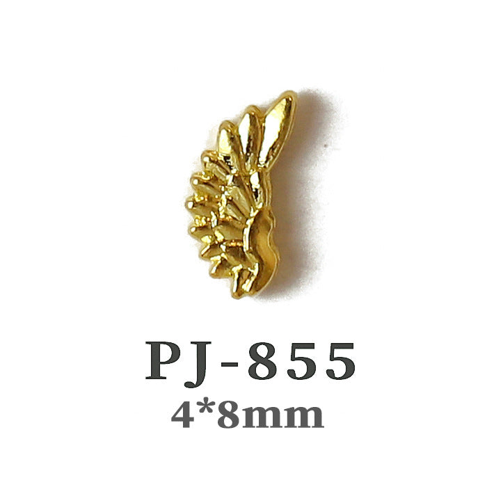 Wholesale  Metal Nail Art Charms Antelope Head Wings Leopard Head Manicure Decorative Accent