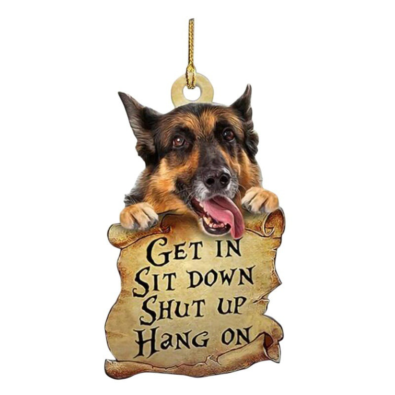Wholesale Acrylic Dog Car Mirror Decoration Pendant
