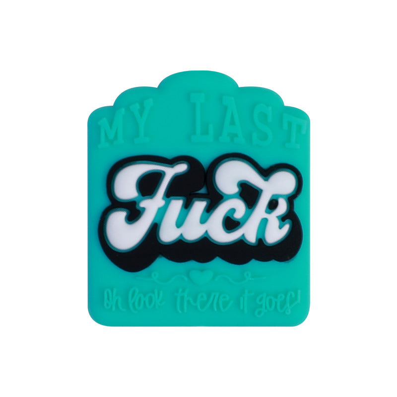 Wholesale 20pcs Love English Glue Bead Pen Accessories Silicone Loose Beads