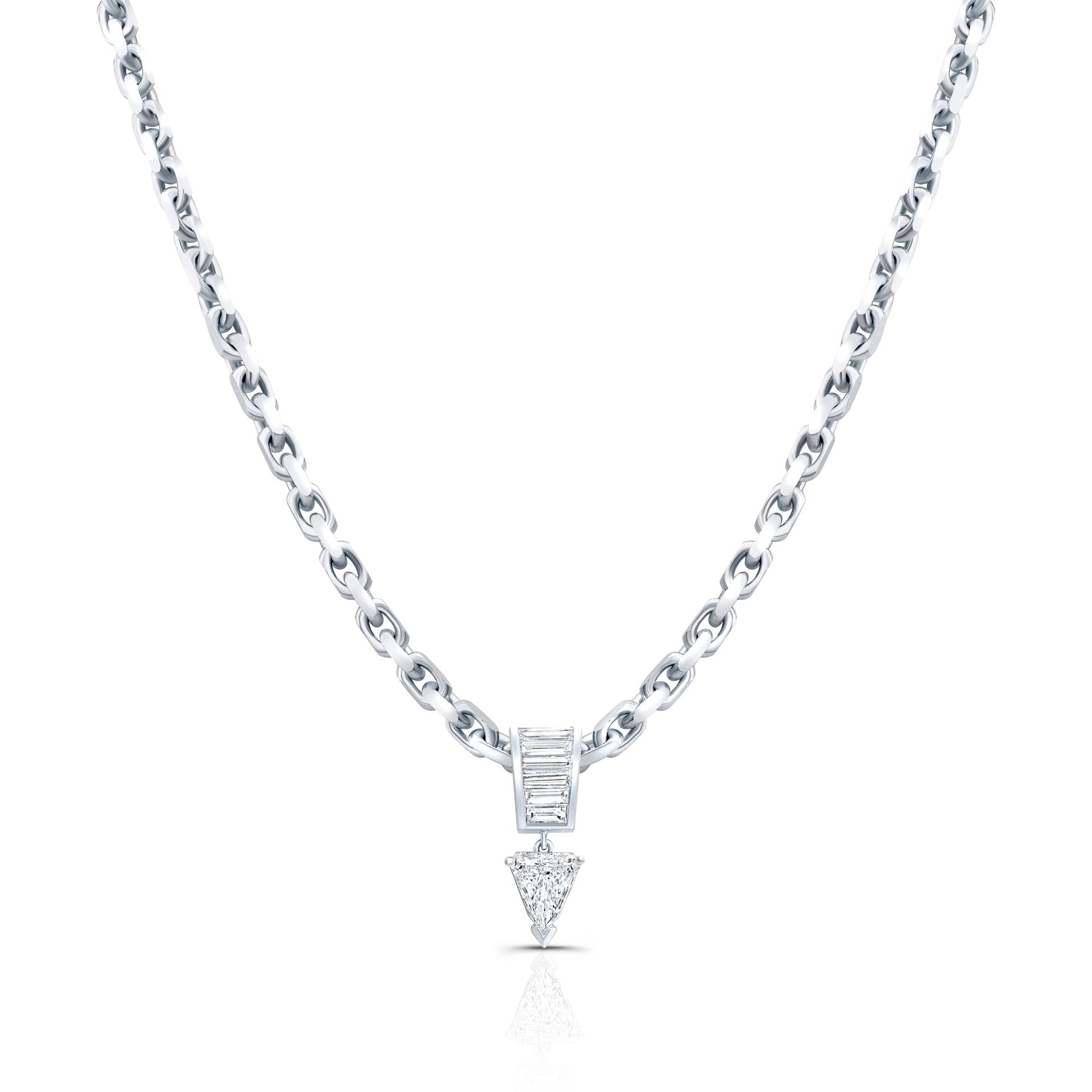 Wholesale Gold Tone Vintage Thick Chain Teardrop Pendant Necklace With Pear Zircon Layering Jewelry Fashion Accessory
