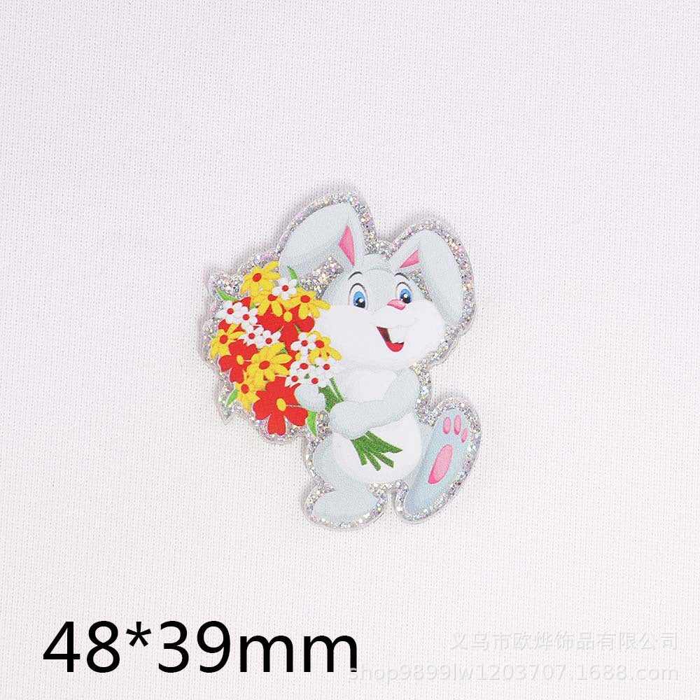 Wholesale 10pcs/pack  pink cross-border cartoon peach heart bag Acrylic Flatback