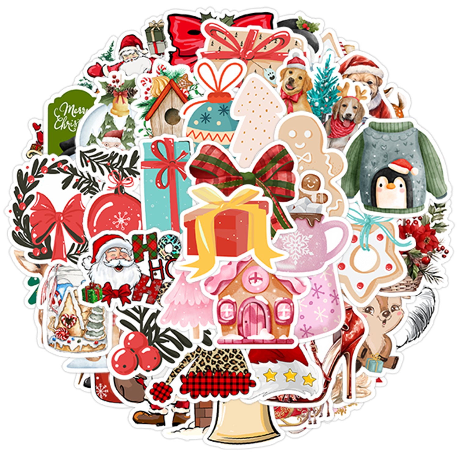 Wholesale 50pcs/pack Christmas mobile phones creative Christmas holiday stickers
