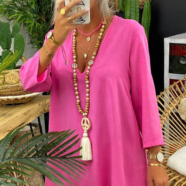 Wholesale Wooden Beaded Tassel Necklace