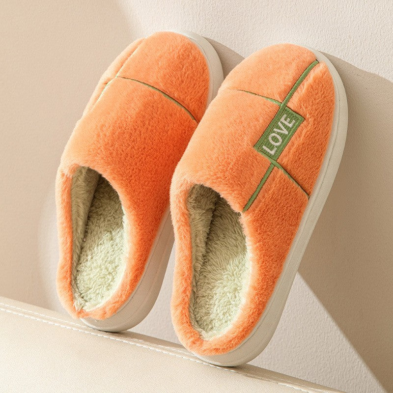 Wholesale Winter Bag Heel Indoor Home Warm Plush Cotton Shoes Ladies Slippers