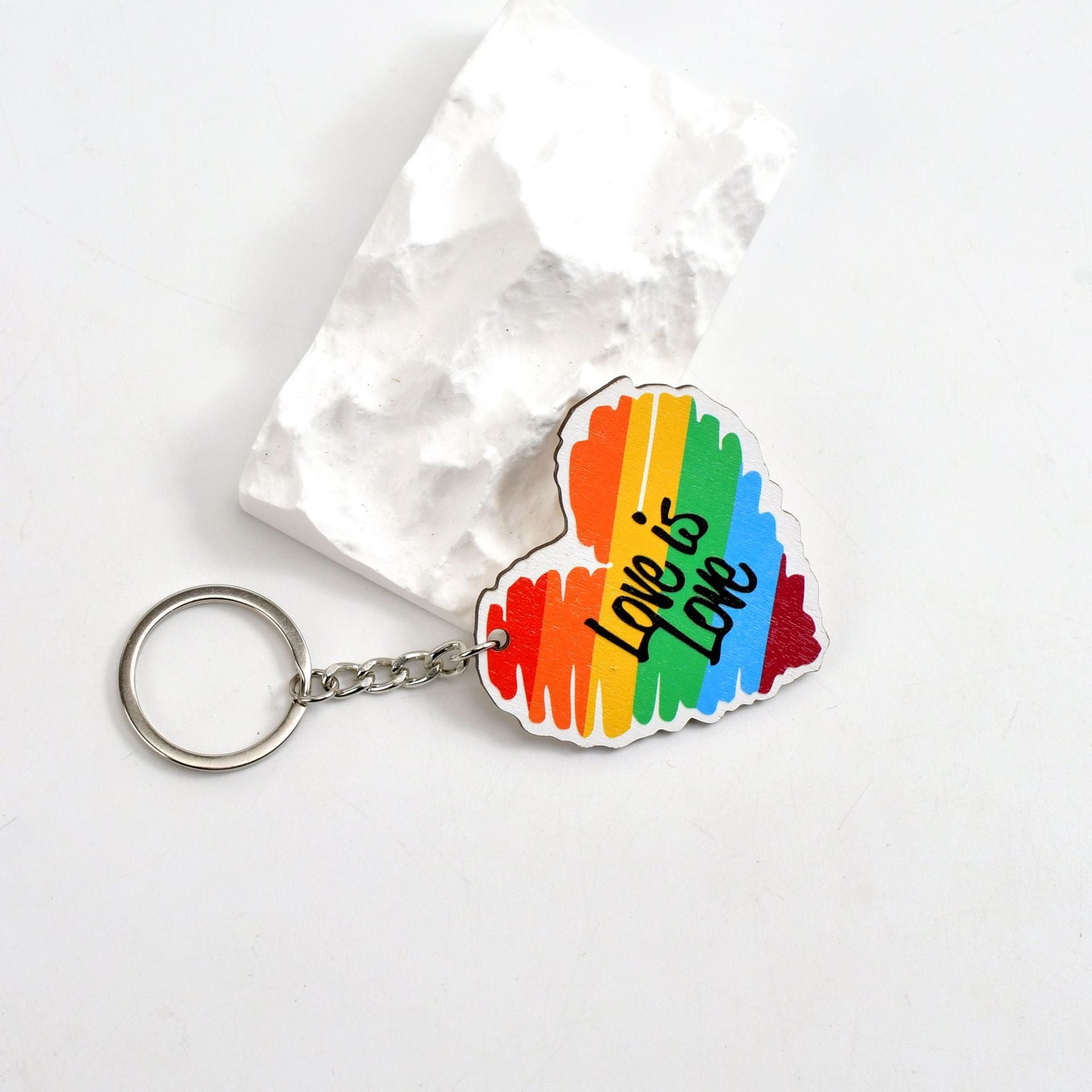 Wholesale Love Is Love Pendant Letter Keychain