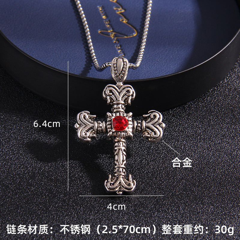 Wholesale Cross Necked Sweaters Stainless Steel Necklace