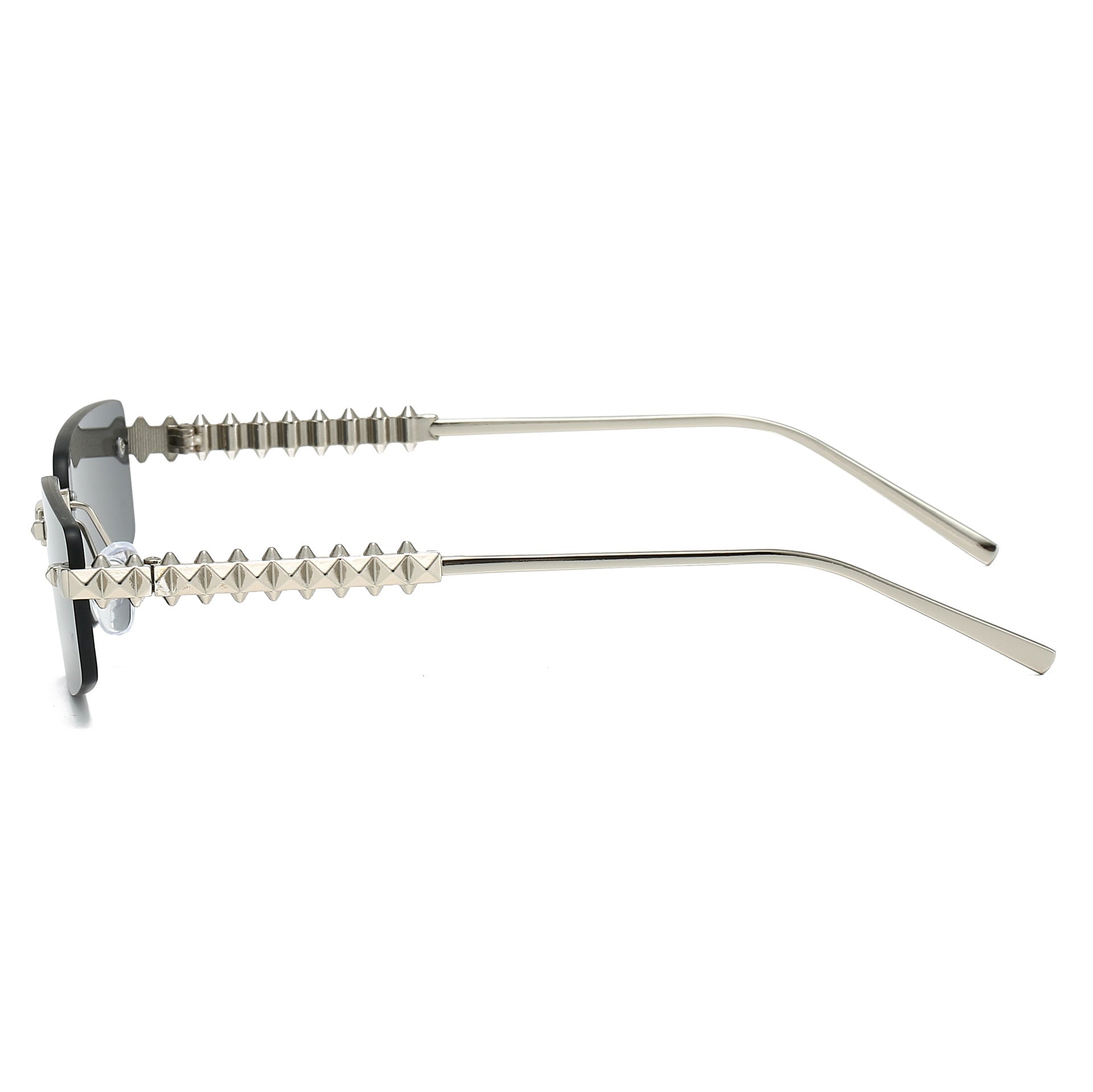 Wholesale New fashion frameless triangle cat-eye cut edge trendy street shooting retro versatile sunglasses