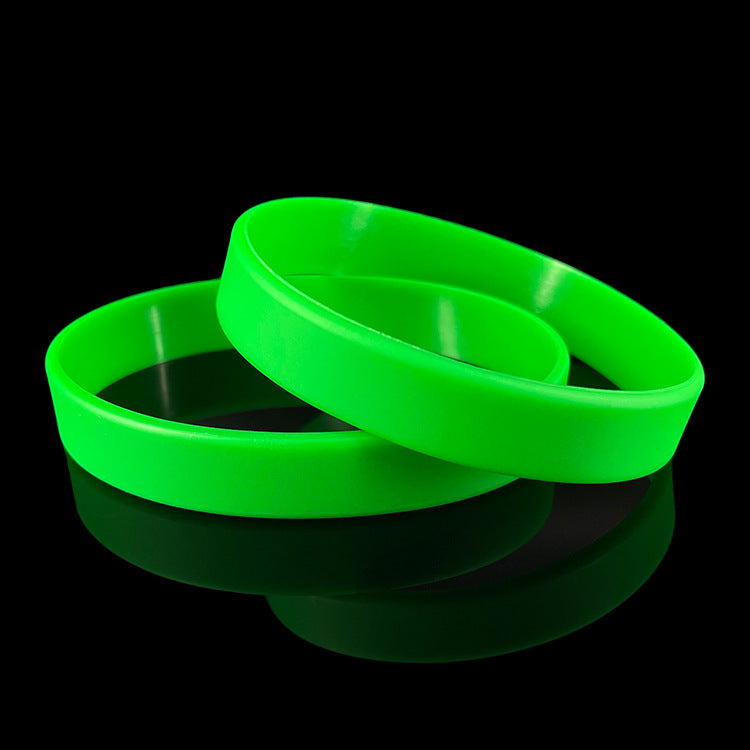 Wholesale 100pcs Sports Bracelets Grouped Printable Engraved Color-filled Rubber Bracelets