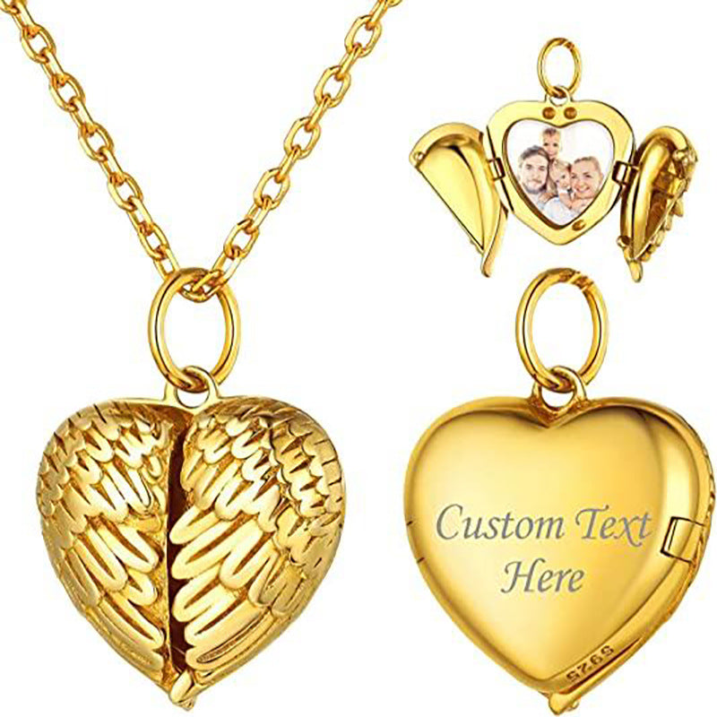 Alas de ángel al por mayor, forma de corazón, diseño de múltiples capas, cubierta de voltaje de succión magnética