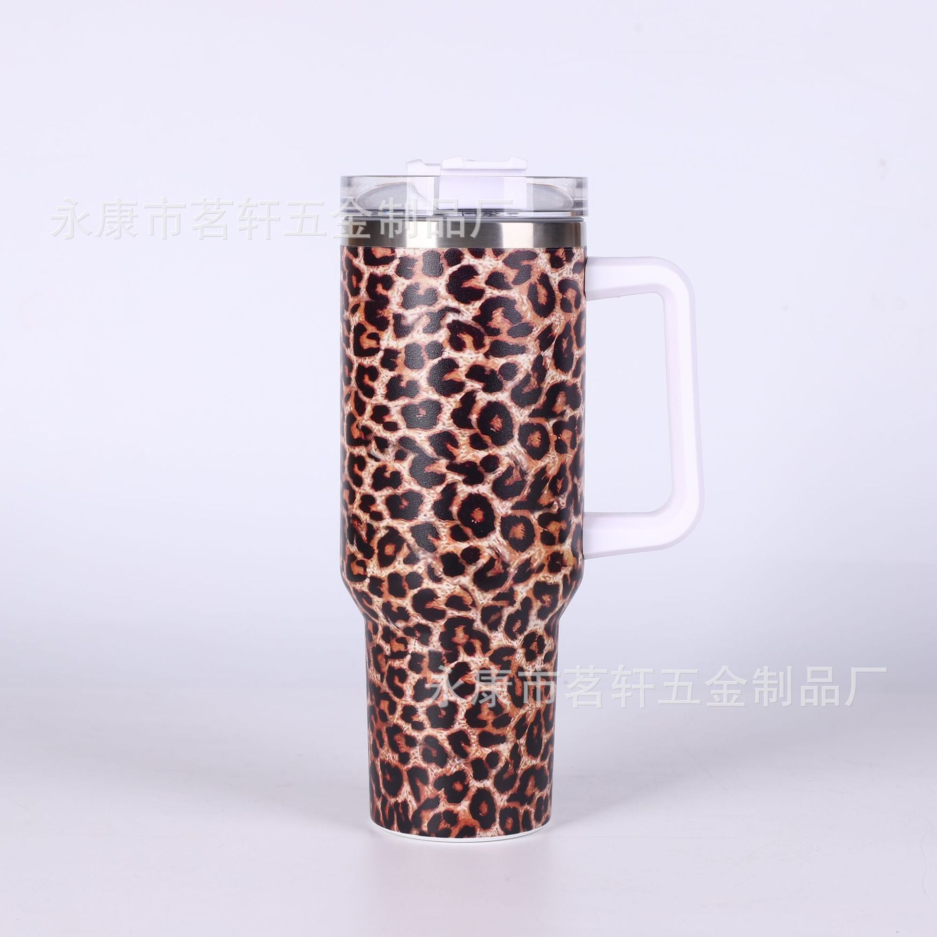 Wholesale Tumbler Cow Pattern Stainless Steel Thermos Cup 40oz with Handle Tumbler Ice Cup