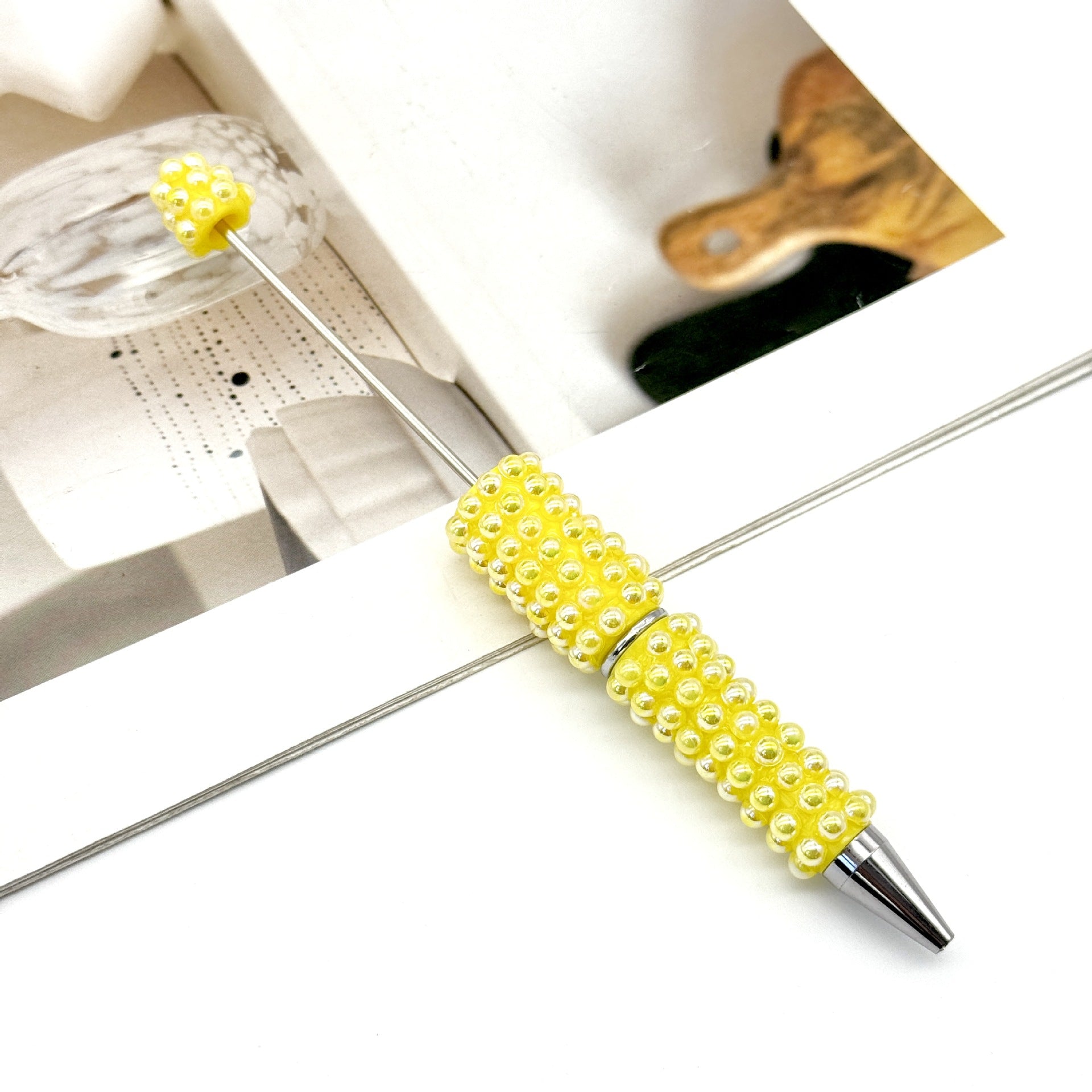 Wholesale DIY Pearl Full Diamond Beading Pen Full Coverage Pen Cap Pearl Heavy Industry