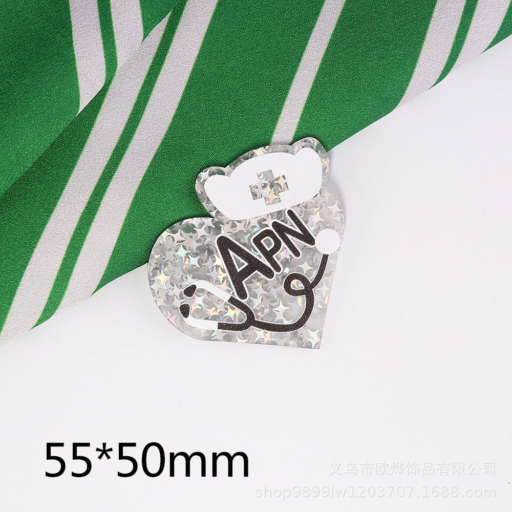 Wholesale 10pcs cartoon organ medical letter bag jewelry acrylic cute Acrylic Flatback accessories