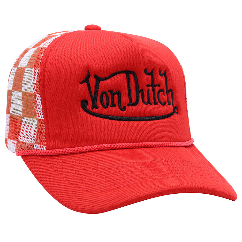 Wholesale Plaid Camouflage Embroidered Truck Hat Sun Protection Mesh Baseball Cap