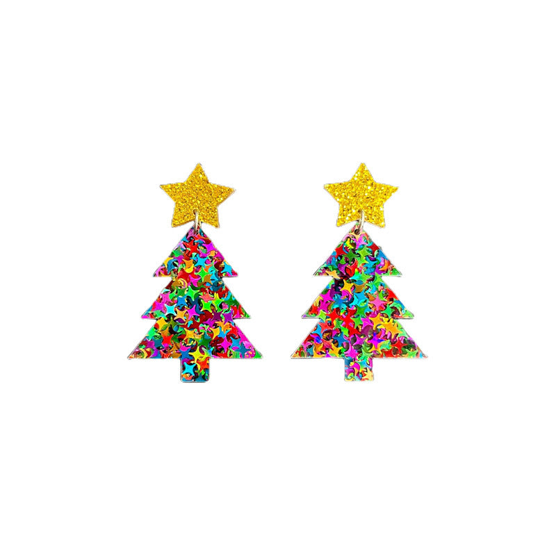 Wholesale Christmas Tree Rainbow Koala Dinosaur Cactus Acrylic Earrings